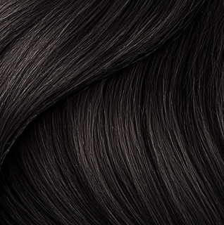 Jet Black hair, typical of Bright Winter coloring